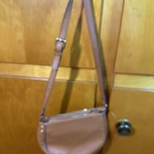 BEBE BRAND Cognac Vinyl type Crossbody Bag Gently used